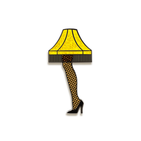 Leg Lamp Enamel Pin by Crumby Pins · Glitter