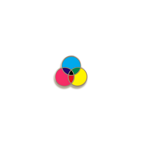 CMYK Enamel Pin by Hand Over Your Fairy Cakes