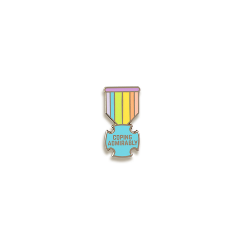 Coping Admirably Enamel Pin by Hand Over Your Fairy Cakes