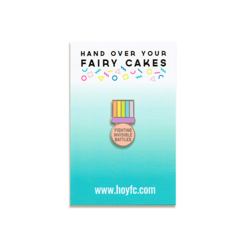 Fighting Invisible Battles Enamel Pin by Hand Over Your Fairy Cakes