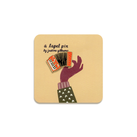 Accordion Enamel Pin by Justine Gilbuena