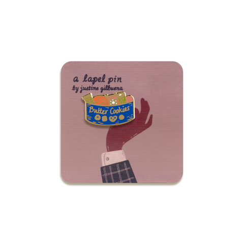 Butter Cookie Sewing Kit Enamel Pin by Justine Gilbuena