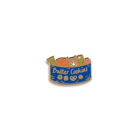 Butter Cookie Sewing Kit Enamel Pin by Justine Gilbuena
