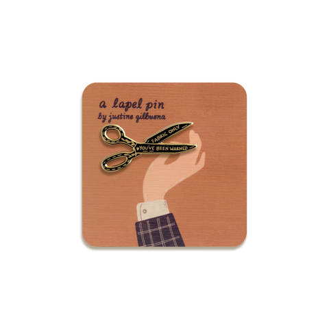 Fabric Scissors Enamel Pin by Justine Gilbuena