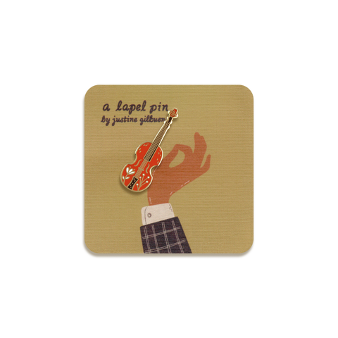 Fiddle Violin Enamel Pin by Justine Gilbuena