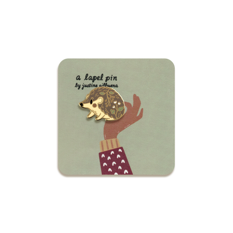 Hedgehog Enamel Pin by Justine Gilbuena