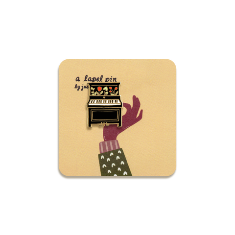 Piano Enamel Pin by Justine Gilbuena