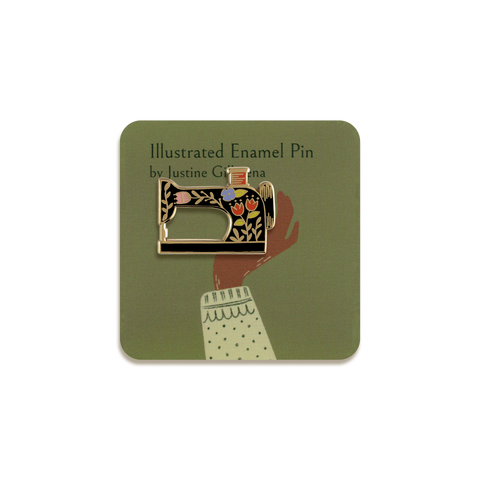 Sewing Machine Enamel Pin by Justine Gilbuena