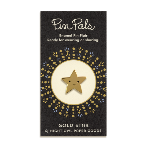 Gold Star Enamel Pin by Night Owl Paper Goods