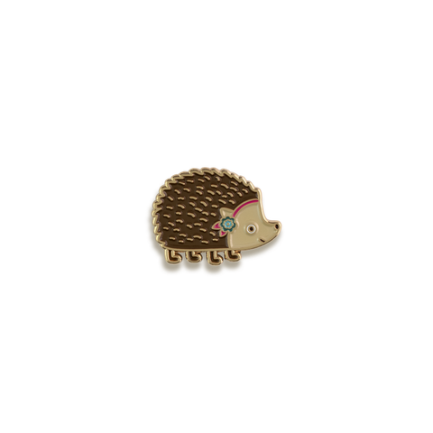 Hedgehog Enamel Pin by Night Owl Paper Goods