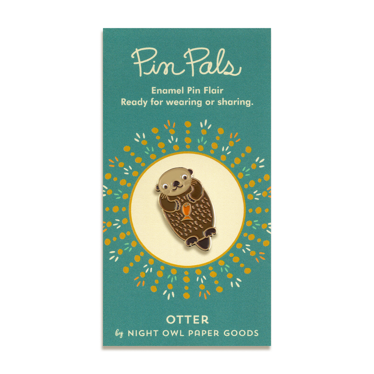 Otter Enamel Pin by Night Owl Paper Goods