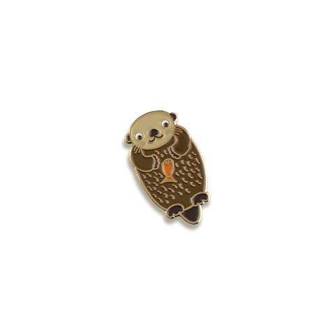 Otter Enamel Pin by Night Owl Paper Goods