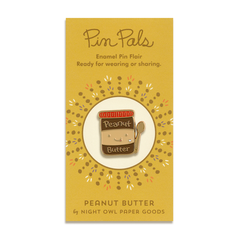 Peanut Butter Enamel Pin by Night Owl Paper Goods