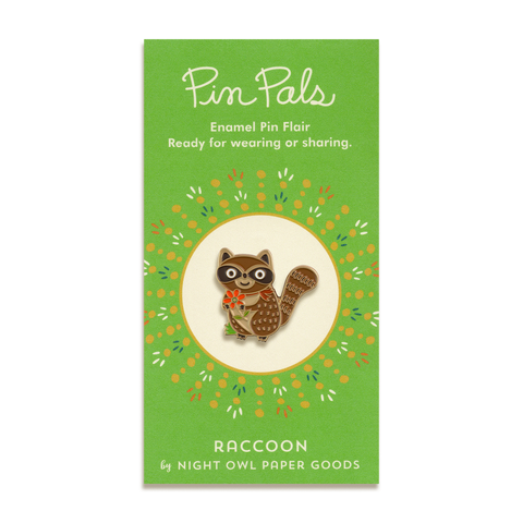 Raccoon Enamel Pin by Night Owl Paper Goods