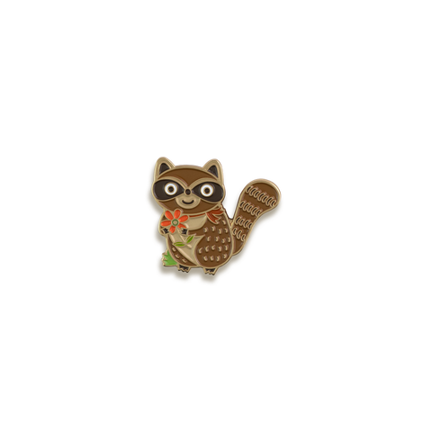 Raccoon Enamel Pin by Night Owl Paper Goods