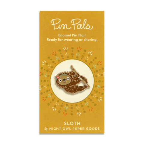 Sloth Enamel Pin by Night Owl Paper Goods