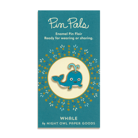 Whale Enamel Pin by Night Owl Paper Goods