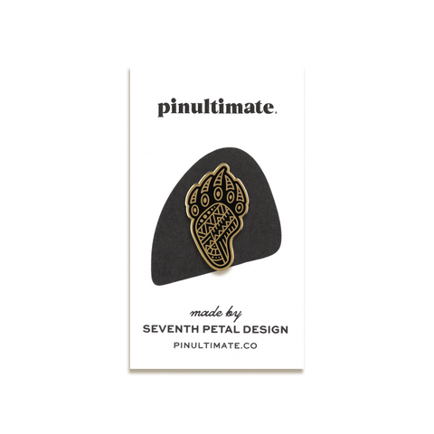 Bear Paw Enamel Pin by Seventh Petal Design · Hind