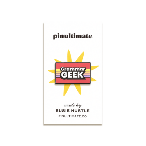 Grammar Geek Enamel Pin by Susie Hustle