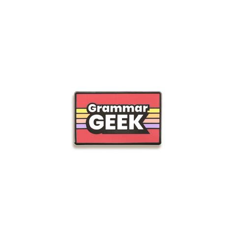 Grammar Geek Enamel Pin by Susie Hustle
