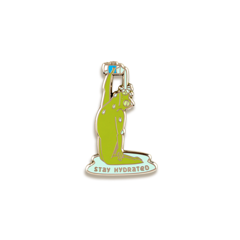 Hydrated Frog Enamel Pin by Toku Arts