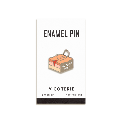 Suture Self Enamel Pin by V Coterie