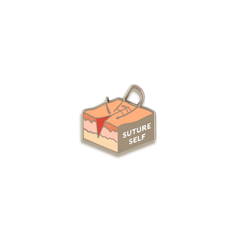 Suture Self Enamel Pin by V Coterie