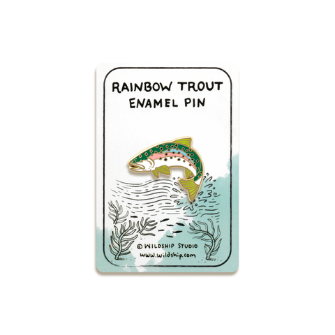 Rainbow Trout Enamel Pin by Wildship Studio