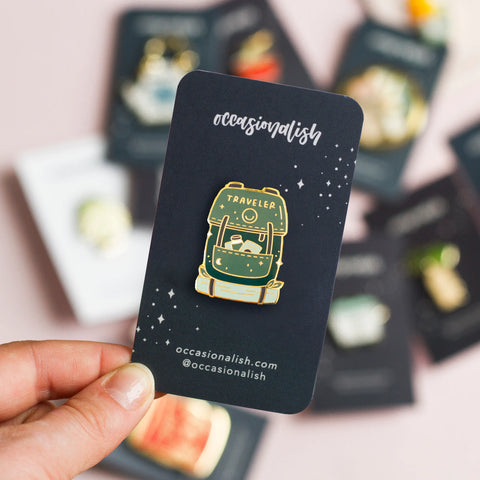 Traveler's Backpack Enamel Pin by Occasionalish