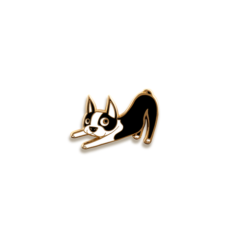 Boston Terrier Enamel Pin by Doggie Drawings