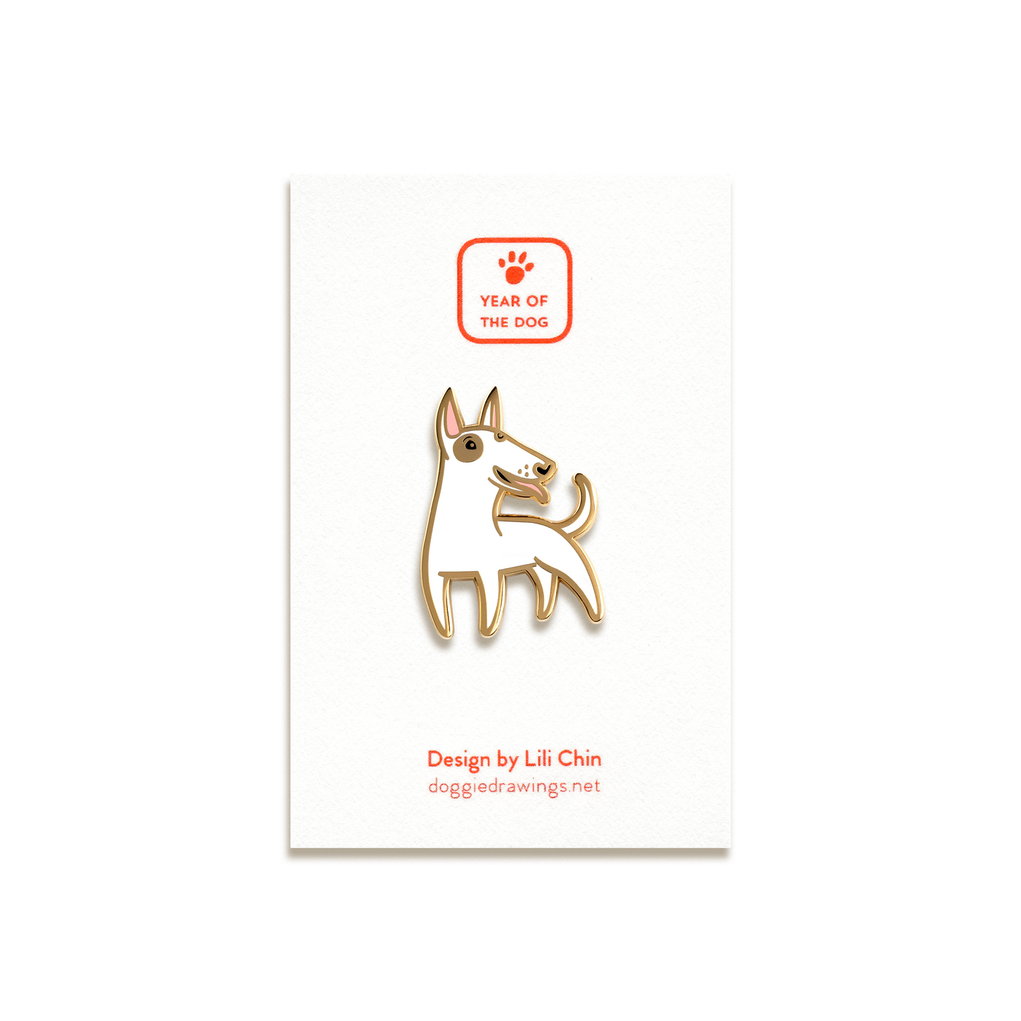 Bull Terrier Enamel Pin by Doggie Drawings