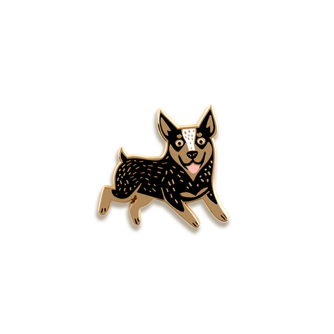 Cattledog Enamel Pin by Doggie Drawings