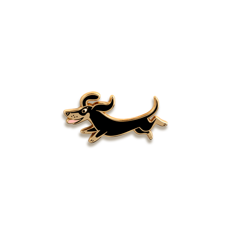 Dachshund Enamel Pin by Doggie Drawings