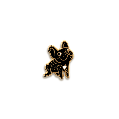 French Bulldog Enamel Pin by Doggie Drawings