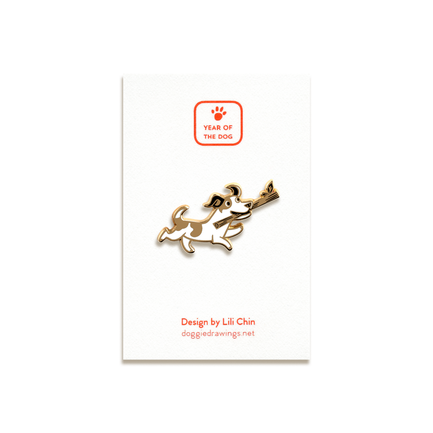 Jack Russell Enamel Pin by Doggie Drawings