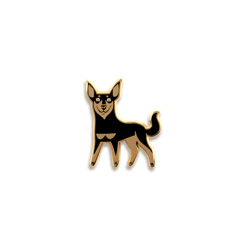 Kelpie Enamel Pin by Doggie Drawings