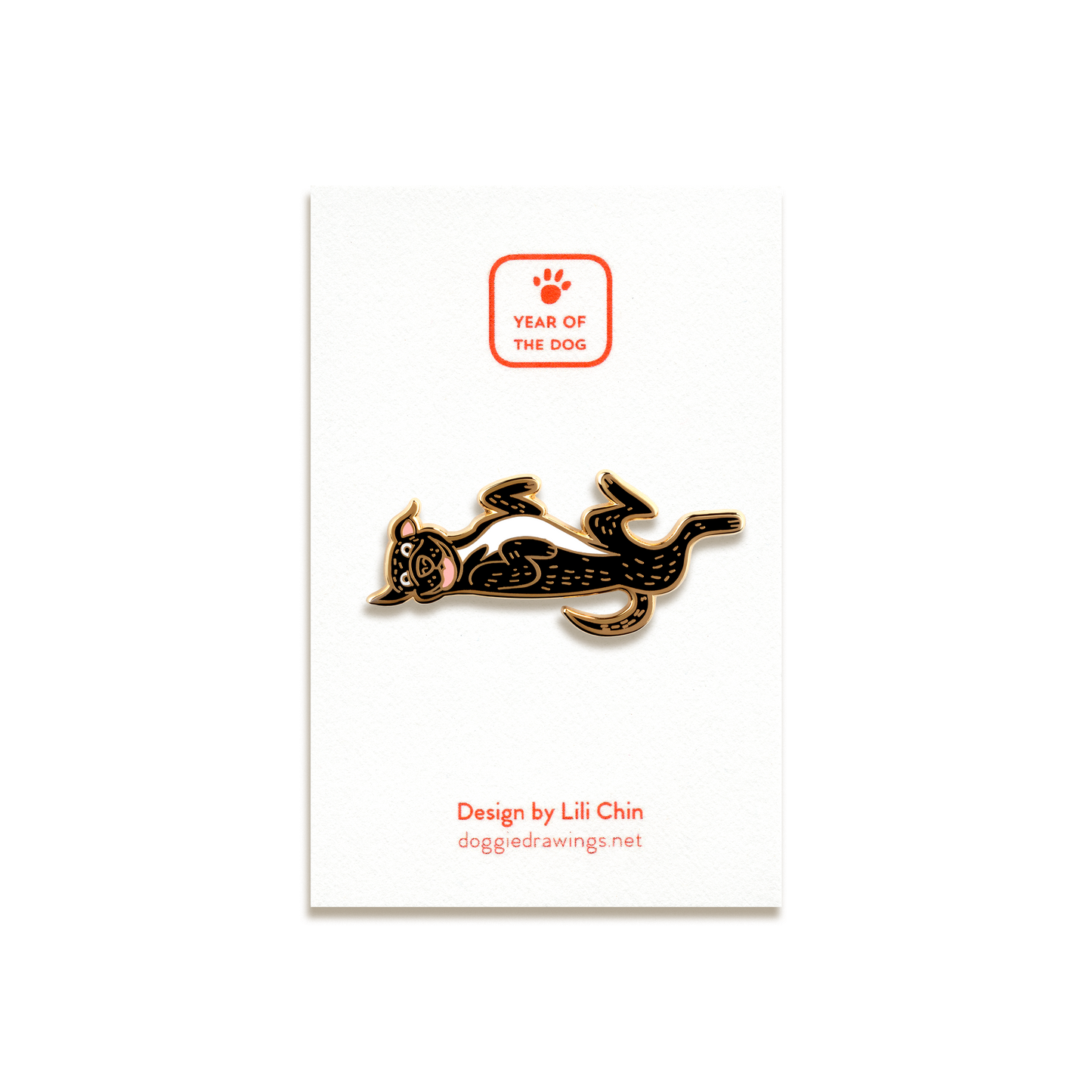Pit Bull Enamel Pin by Doggie Drawings
