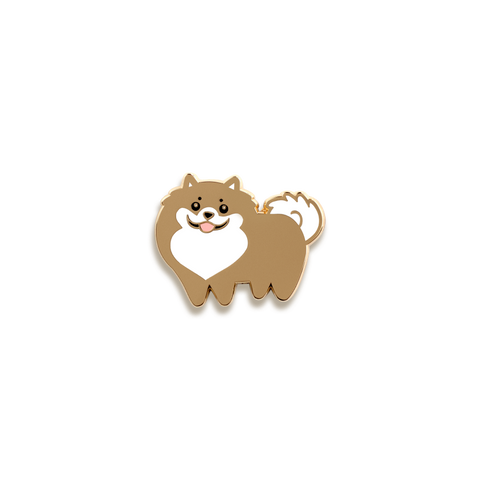 Pomeranian Enamel Pin by Doggie Drawings