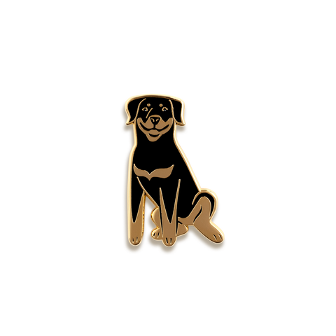 Rottweiler Enamel Pin by Doggie Drawings