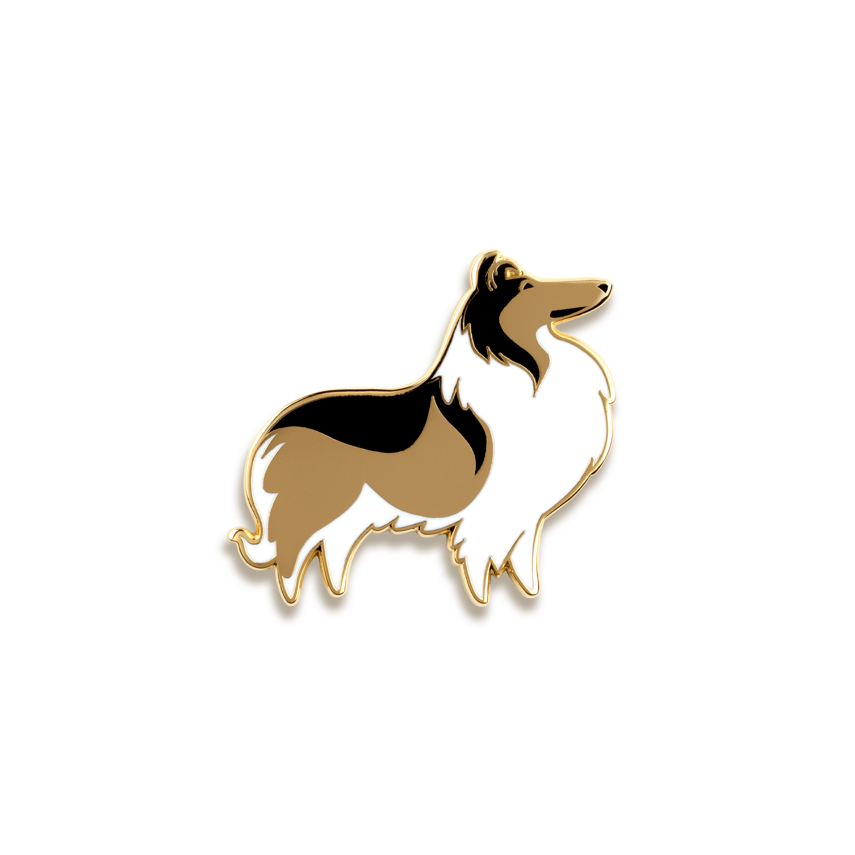 Rough Collie Enamel Pin by Doggie Drawings