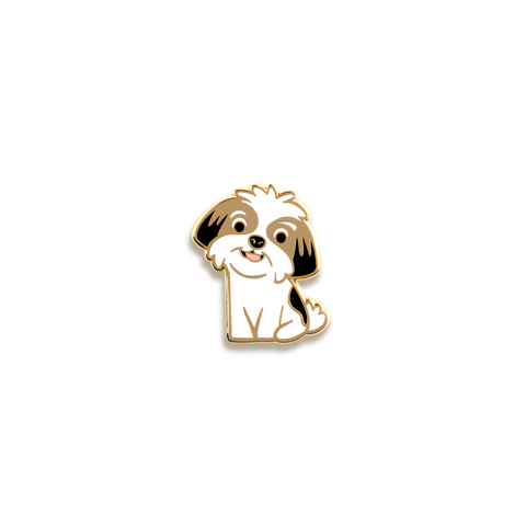 Shih Tzu Enamel Pin by Doggie Drawings