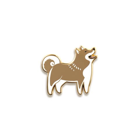 Spitz Enamel Pin by Doggie Drawings