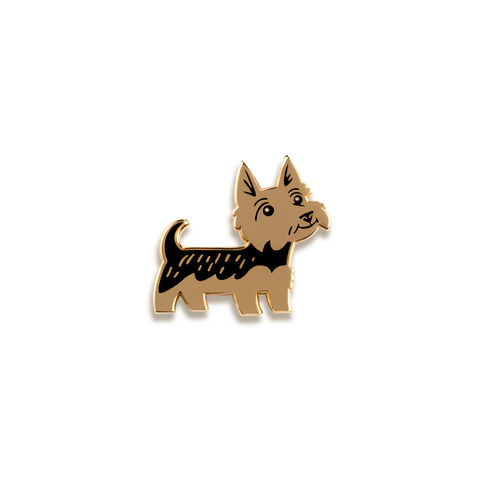 Yorkie Enamel Pin by Doggie Drawings