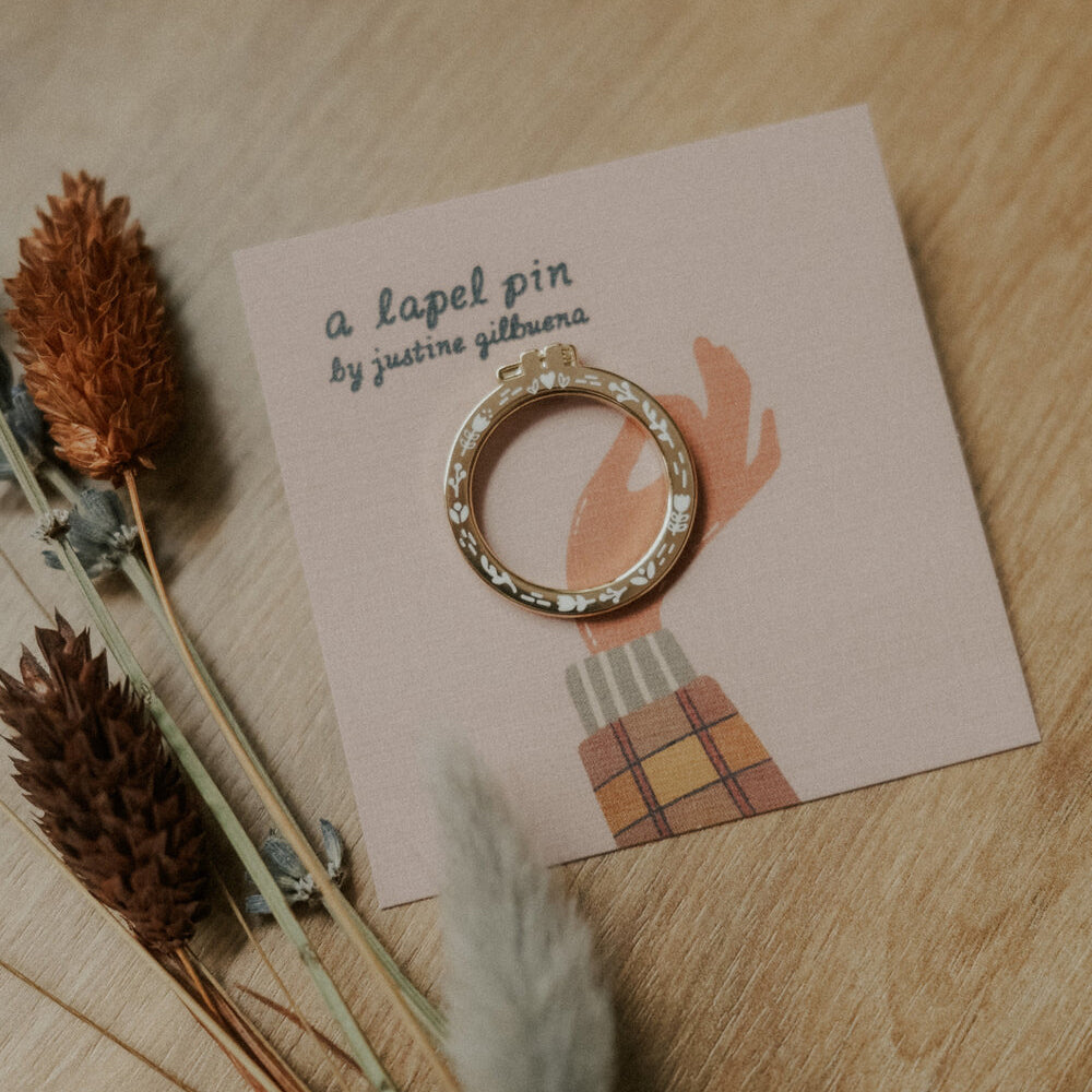 Embroidery Hoop Enamel Pin by Justine Gilbuena