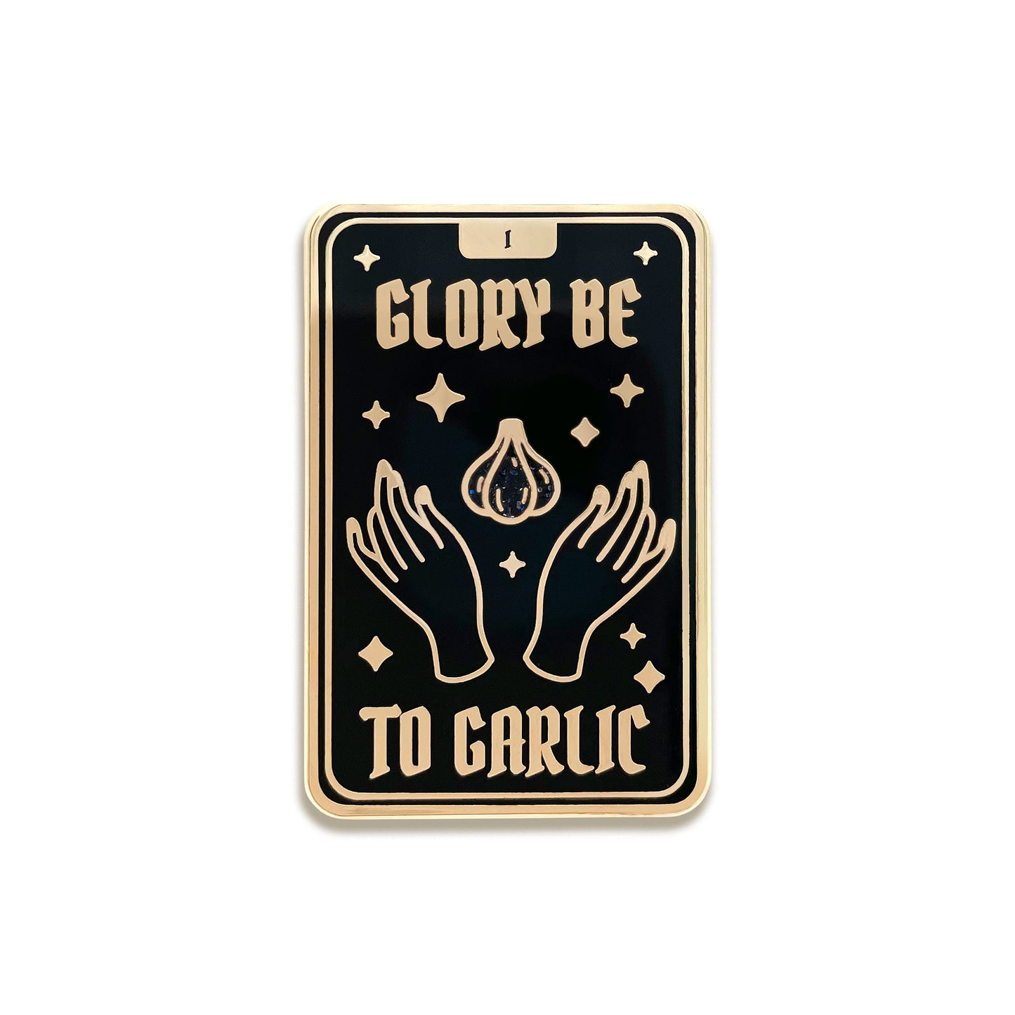 Garlic Tarot Card Enamel Pin by Franki Hanke