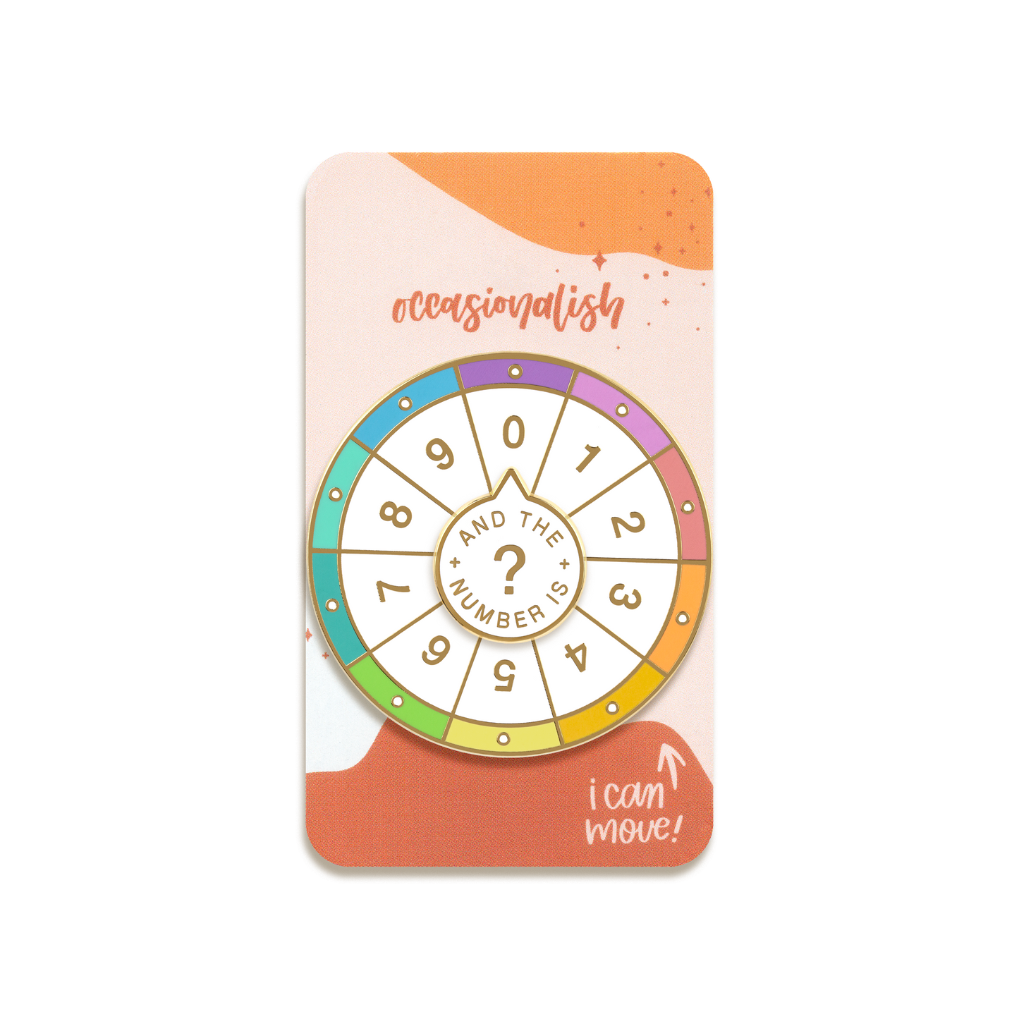 Spinning Numbers Enamel Pin by Occasionalish
