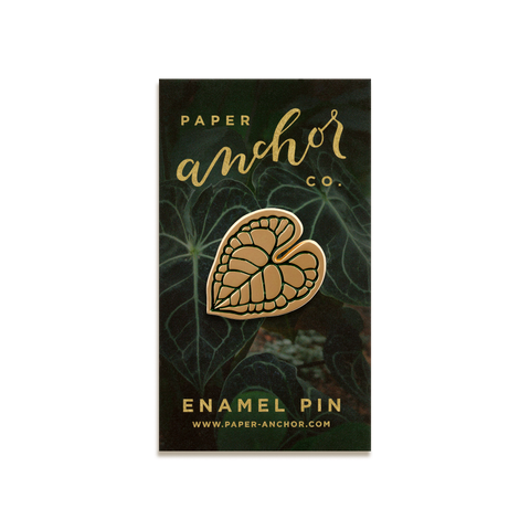 Anthurium Enamel Pin by Paper Anchor Co.