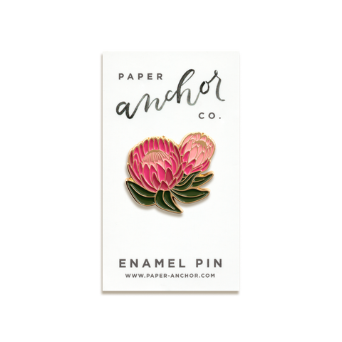 Ofelia Protea Enamel Pin by Paper Anchor Co.