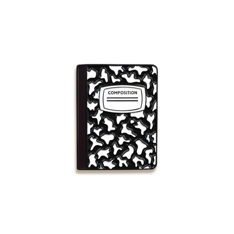 Composition Notebook Enamel Pin by The Wishing Well Workshop