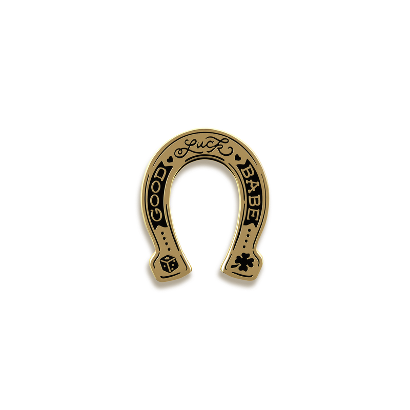 Good Luck Babe Enamel Pin by A Fink & Ink